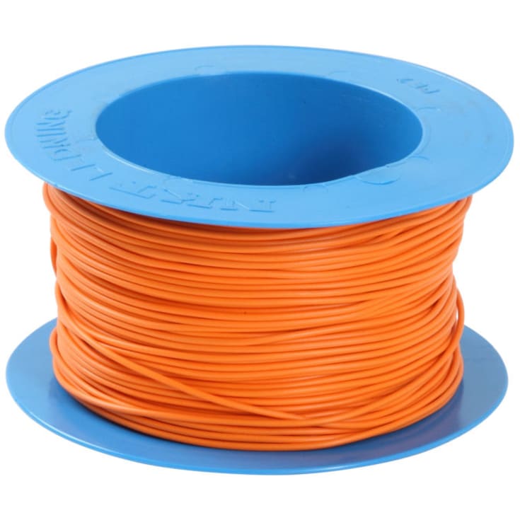 100 meter Nexans PVT installationskabel 1x2,5 mm², 90°C, orange