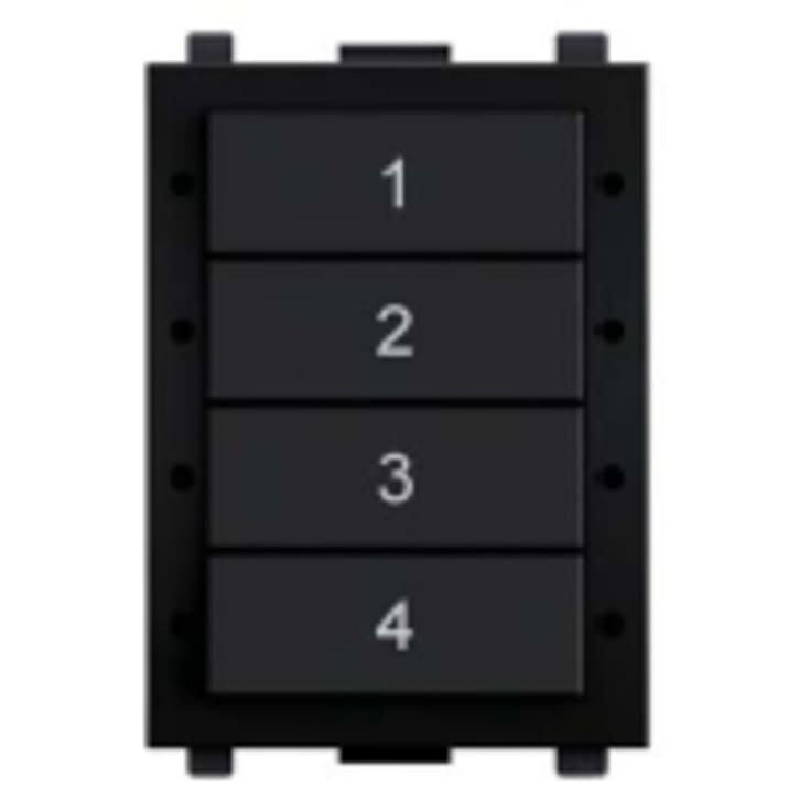 Digidim137B Panel med 8 tryk (Sort) 4 scener