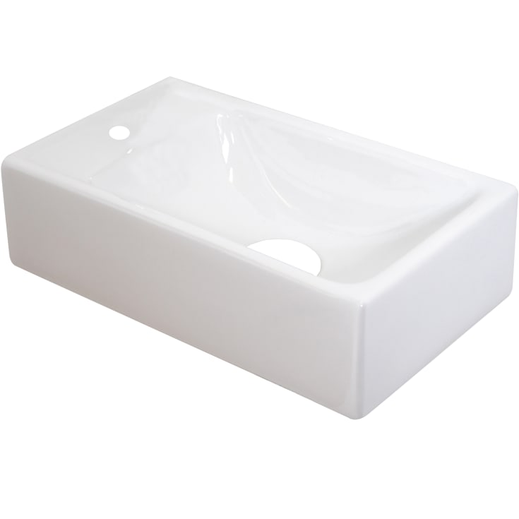 Sanibell Proline håndvask, 40x22,3 cm, venstre, hvid