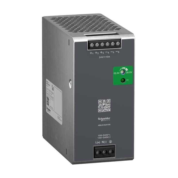 Strømforsyning Switch Mode 24V DC 10A 1F, optimalisert, ABLS1A24100