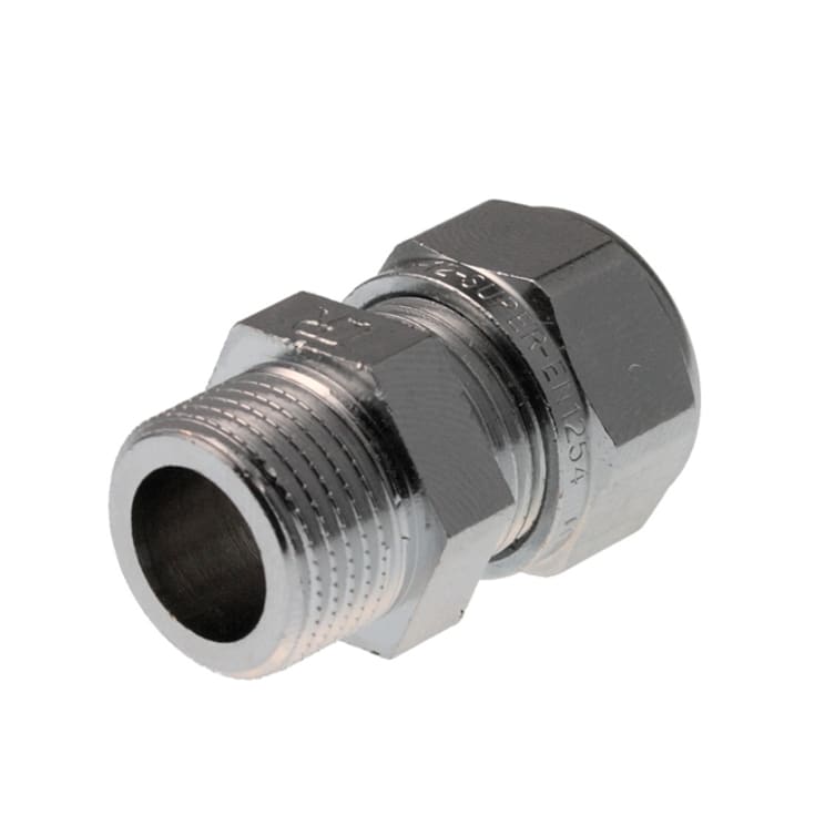 VSH super D1402F rak koppling 22 mm x R20, förkromad, mässing