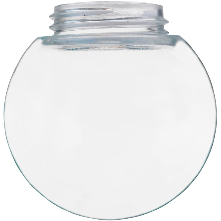 Glasskuppel Glob Ø150 mm, H133 mm, gjenger 84,5 mm, klar