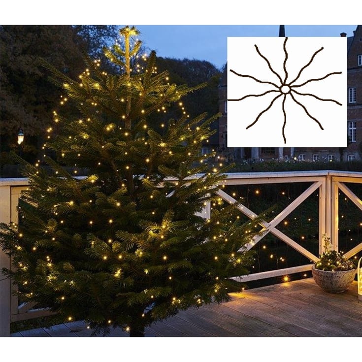 Sirius Knirke juletræskæde, varmhvide lys, 180 cm