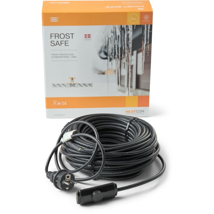Frost Safe med termostat, 2,0 m med Schuko-stikprop