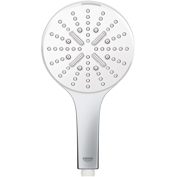 Grohe Rainshower SmartActive 130 handdusch, vattenbesparande, krom/vit