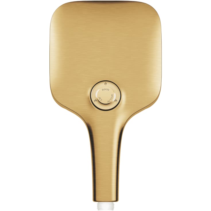 Grohe Rainshower SmartActive 130 Cube handdusch, vattenbesparande, borstad mässing