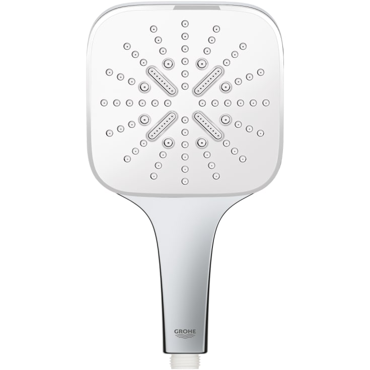 Grohe Rainshower SmartActive 130 Cube handdusch, vattenbesparande, krom/vit