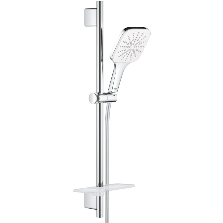 Grohe Rainshower SmartActive 130 Cube dusjsett, vannbesparende, krom/hvit