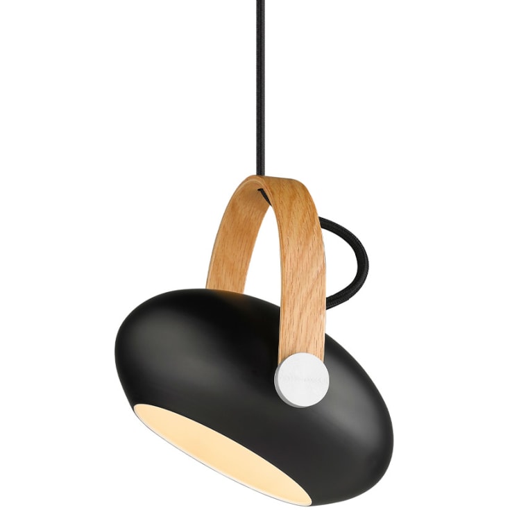 Halo Design D.C pendellampa, svart, Ø18 cm