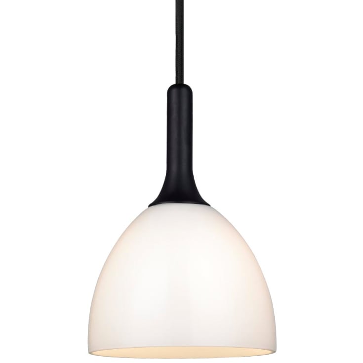 Halo Design Bellevue pendellampe, glass/svart tre, Ø14 cm