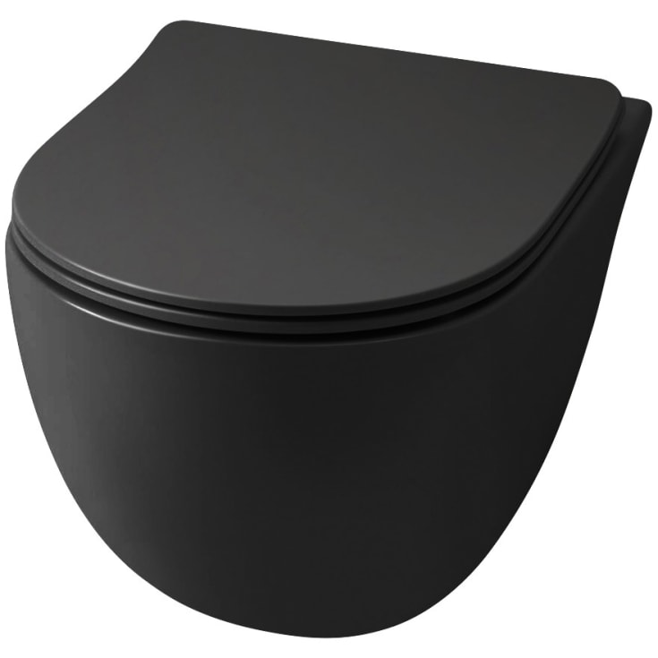 Lavabo Slim toalettsits, soft close, matt svart