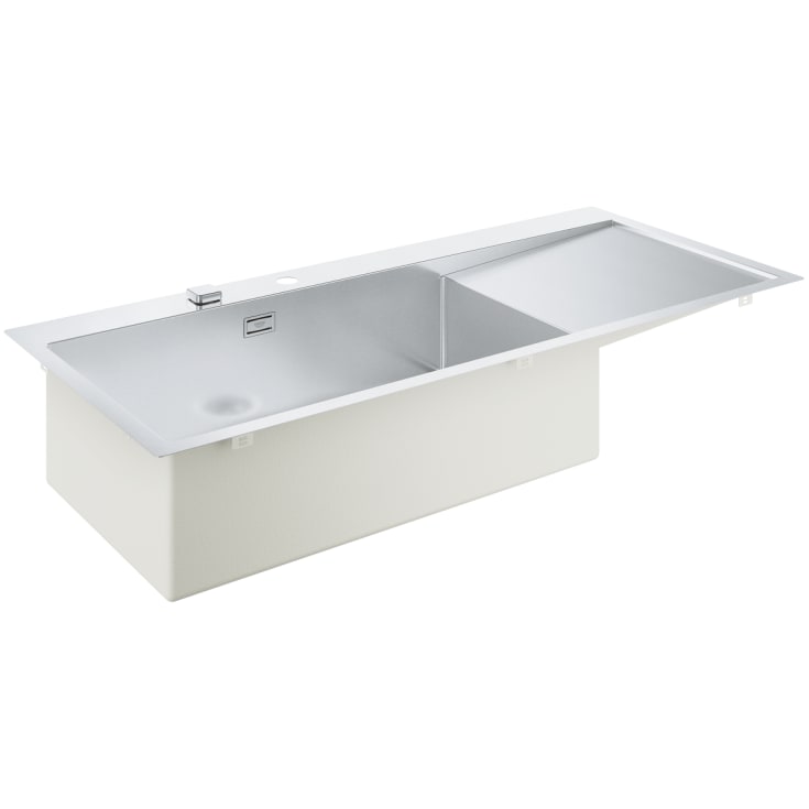 Grohe K1000 diskbänk, 116x52 cm, rostfritt stål