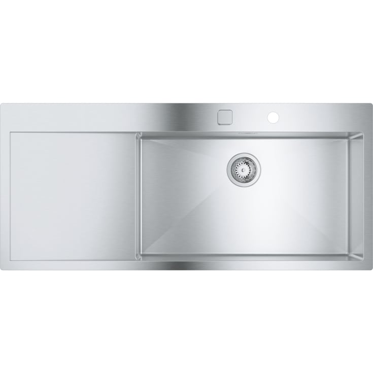 Grohe K1000 diskbänk, 116x52 cm, rostfritt stål