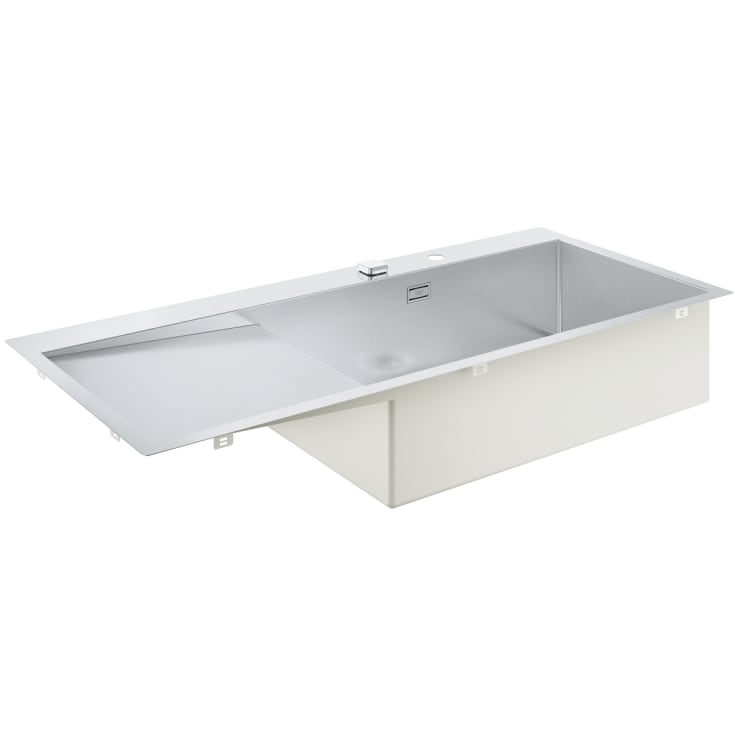 Grohe K1000 diskbänk, 116x52 cm, rostfritt stål