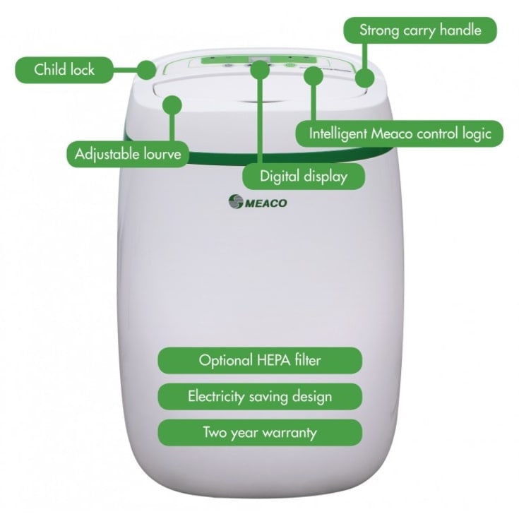 Meaco Platinum avfukter, 12 liter/døgn, 100 m²