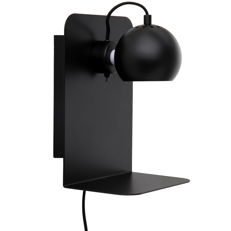 Frandsen Ball vegglampe med USB, sort