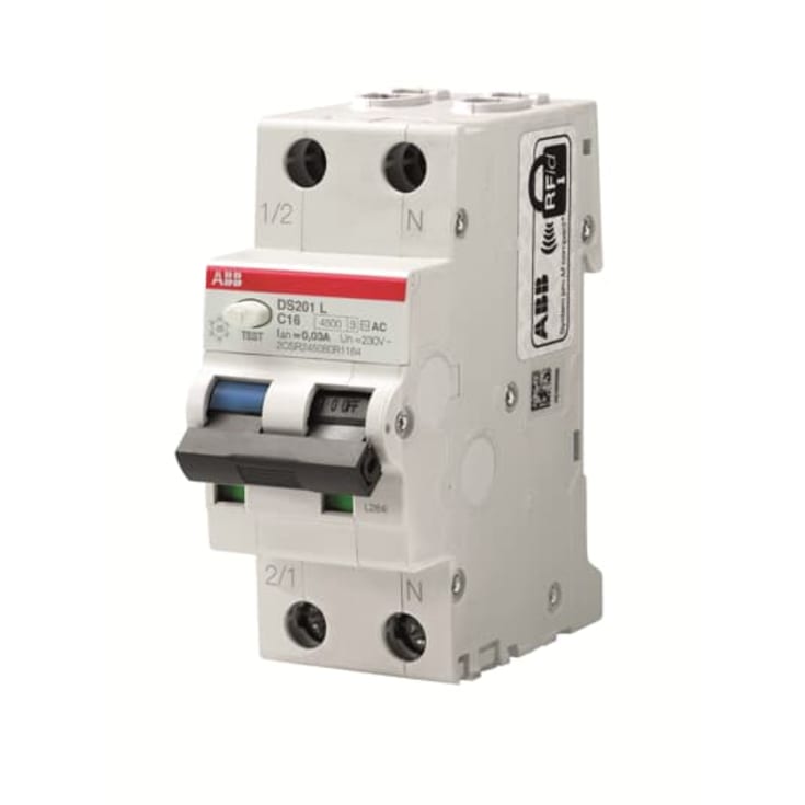 Kombiafbryder HPFI C 10A 30mA 1P+N, DSP201 C10 A30