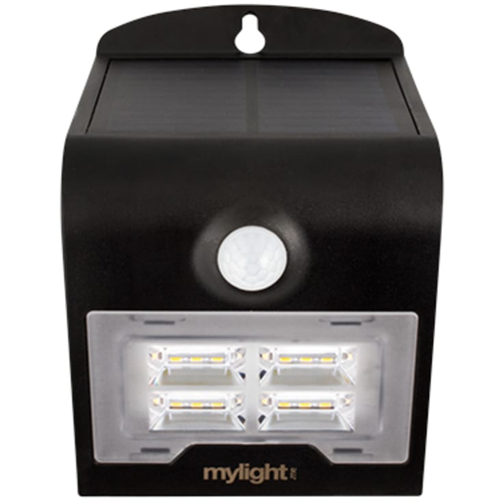 Mylight vägglampa med sensor & solcell, 2W