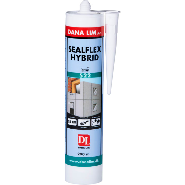 Dana Lim 522 Sealflex Hybrid fugemasse 290 ml, hvid