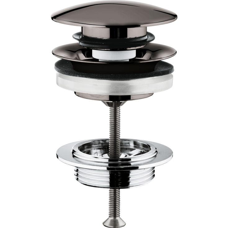 Grohe bundventil, push-open, poleret sort krom