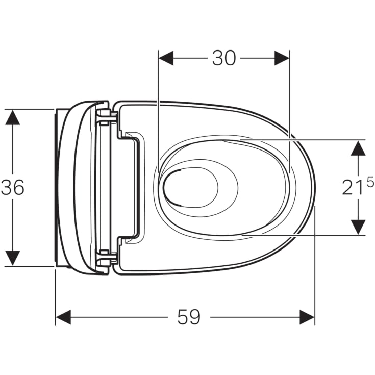 Geberit Aquaclean Mera Classic douchetoilet, uden skyllekant, hvid