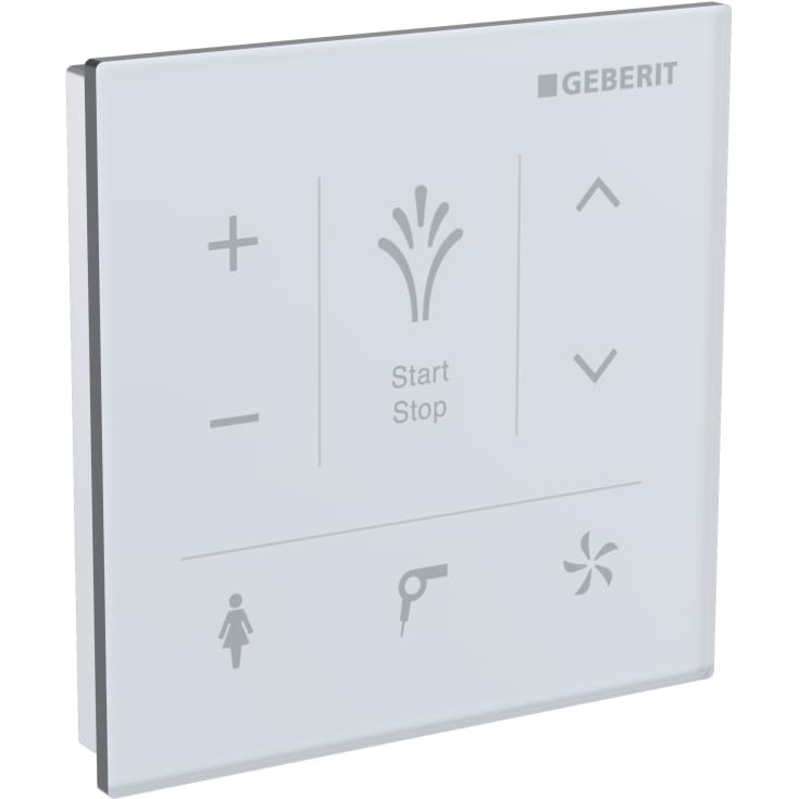 Geberit AquaClean Mera/Tuma kontrollpanel, veggmontert, hvit glass