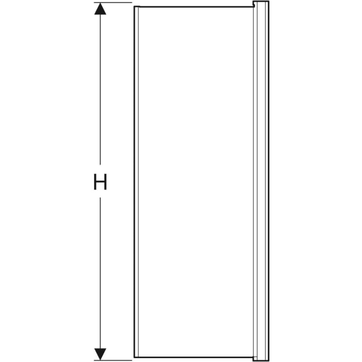 Contura Shower Space brusedør, 63,1 cm, klart glas, aluminium profil