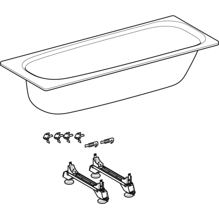 Ifö Caribia BK18 badekar, 180x80 cm, hvid