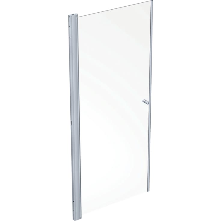 Contura Shower Space dusjdør, 87 cm, lav modell, klart glass, aluminiumsprofil