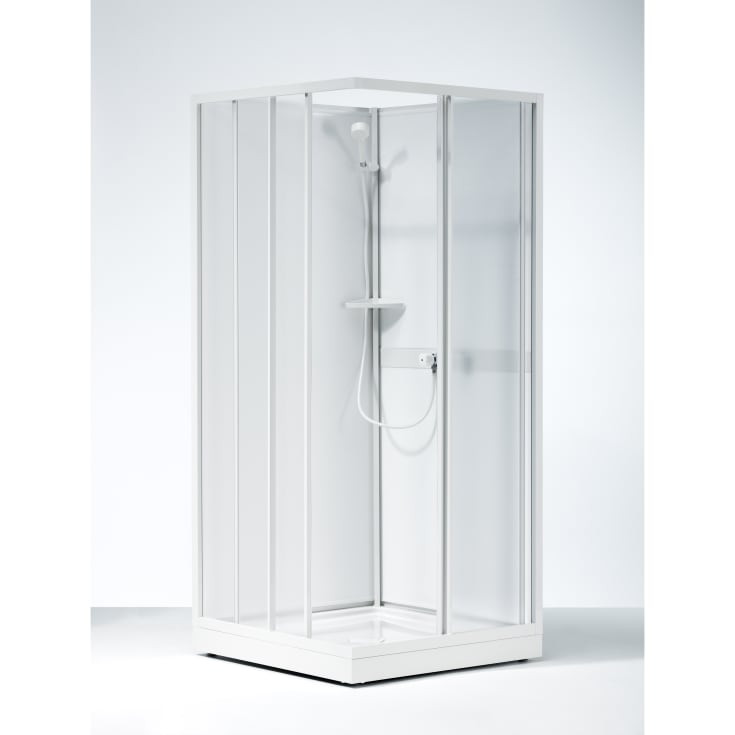 Contura Shower Next NK brusekabine overdel, skydedør, 90x90 cm, mønstret styren