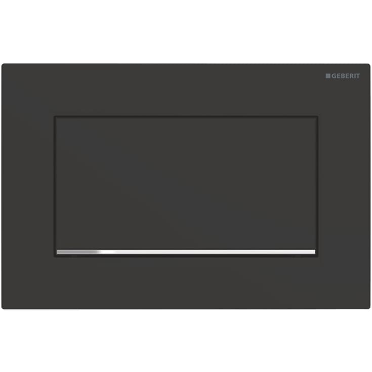 Geberit Sigma 10 Square betjeningsplate, matt sort/krom