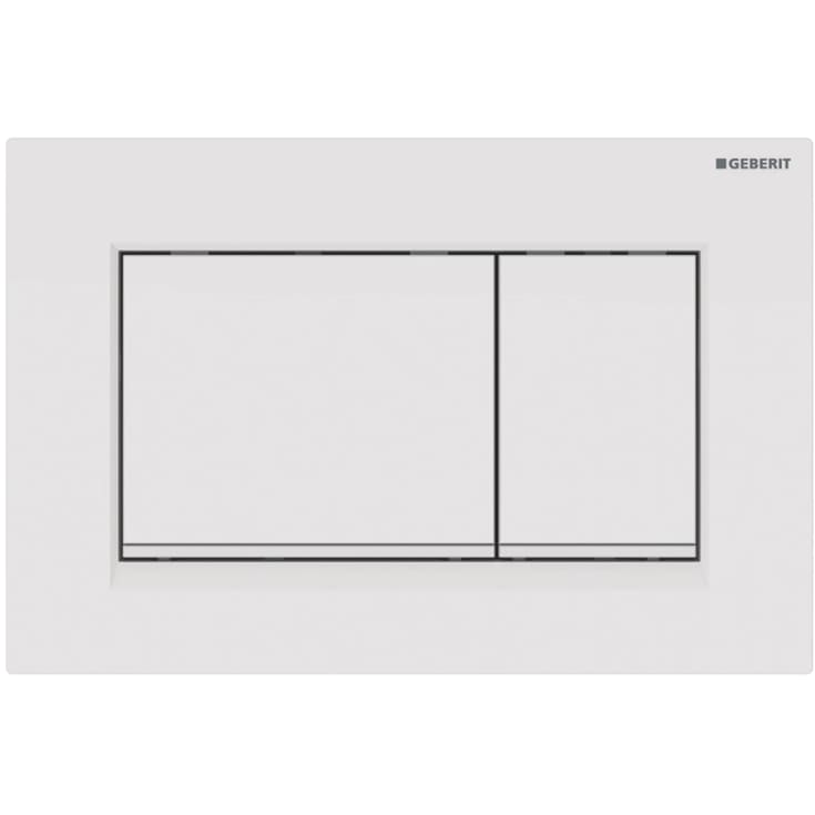 Geberit Sigma 20 Square betjeningsplate, hvit/matt hvit