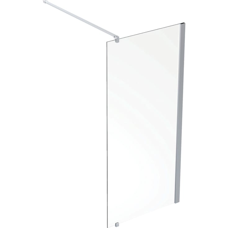 Contura Shower Space brusevæg, 59 cm, klart glas, aluminium profil