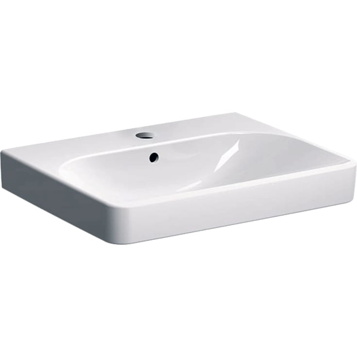 Geberit Smyle Square tvättställ, 60x48 cm, vit