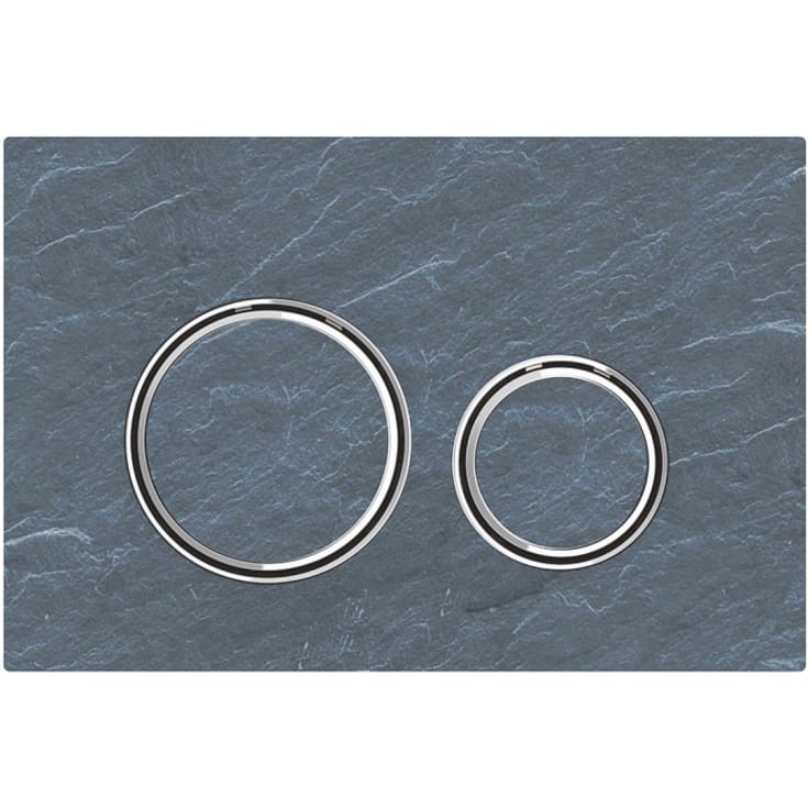 Geberit Sigma 50 Round betjeningsplate, skiffer/krom