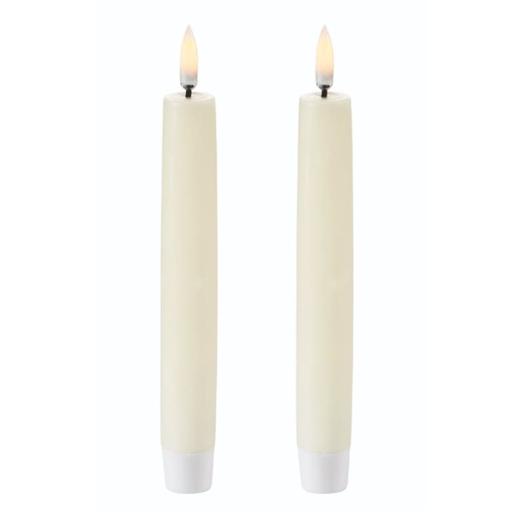 Uyuni LED kronelys, batteri, råhvit