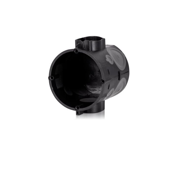 F-Tronic Veggboks Ø60 D:62 mm, vindtett, for rør 20/25 mm