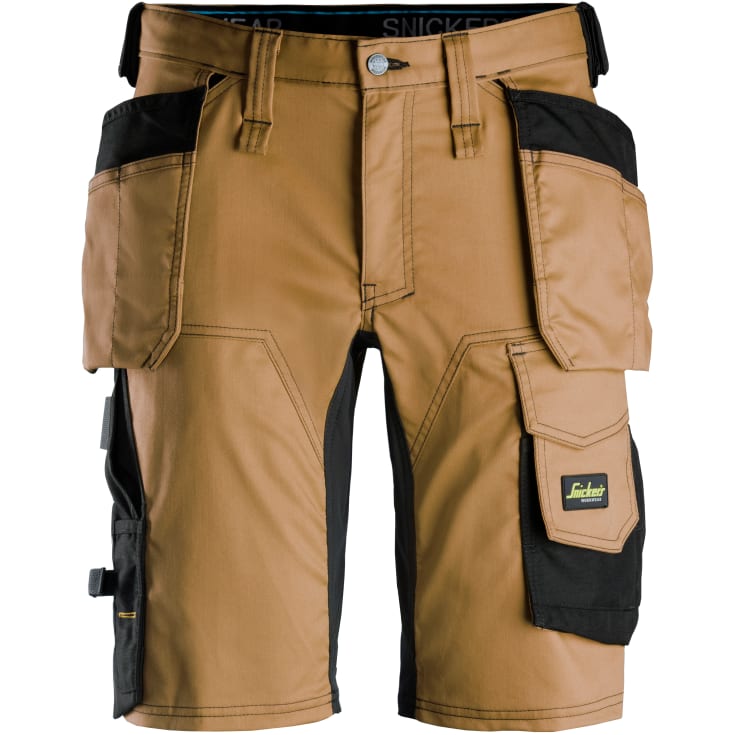 Snickers shorts 6141, hylsterlommer, stretch, brun/sort, str. 58