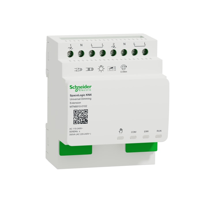 SpaceLogic KNX 2-kanals dimmer, utbyggnadsmodul