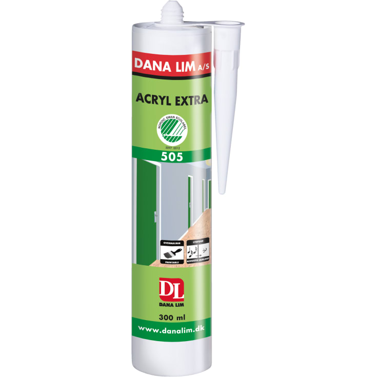 Dana Lim Acryl Extra 505 fogmassa, vit, 290 ml