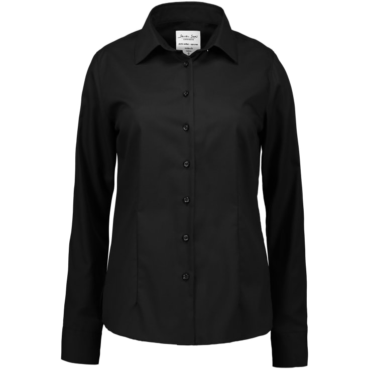 Seven Seas skjorte SS720, dame model, strygefri, sort, str. XL