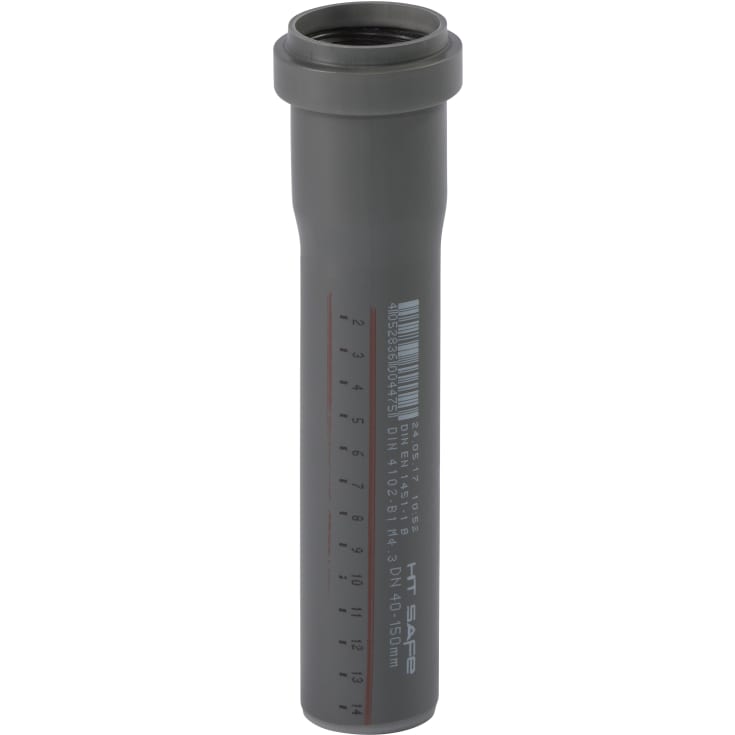 40 x 150 mm Avløpsrør PP grå