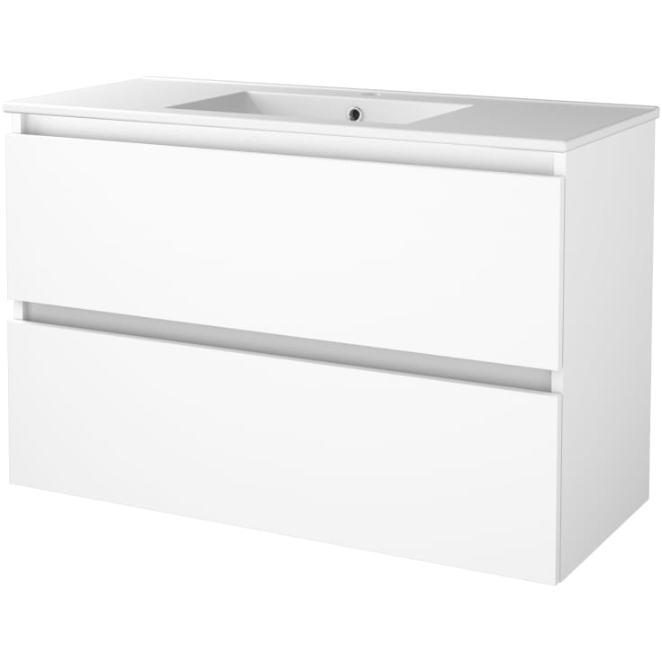 Sanibell Basicline möbelpaket, 100x46 cm, vit högglans