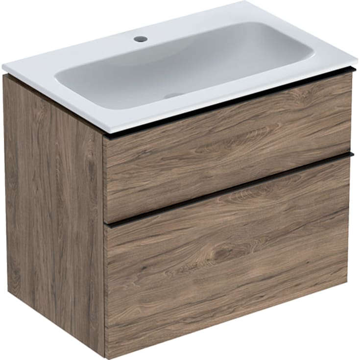 Geberit iCon möbelpaket, 75x48 cm, nötträ