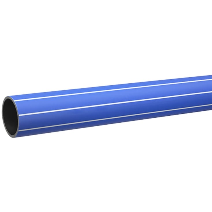 6 meter Uponor Profuse 140 mm PE100RC PN10 SDR17 rør, blå, 6 m, DK-VAND