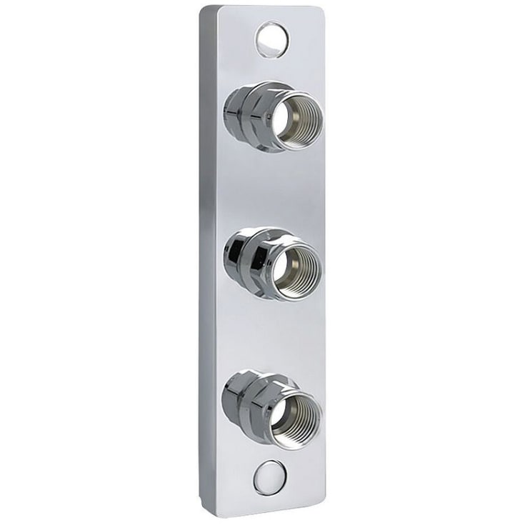 Trio Perfekta Design Line väggbricka,trippel/3 rör, pex 16x2,0-2,2 mm, förkromad