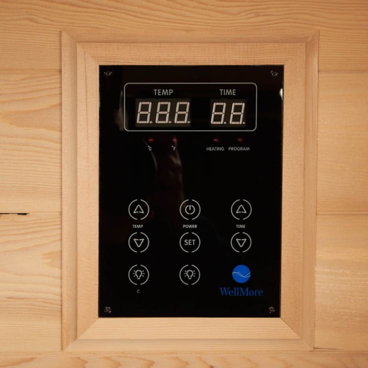 2 PERSONERS IR-SAUNA MED GLAS