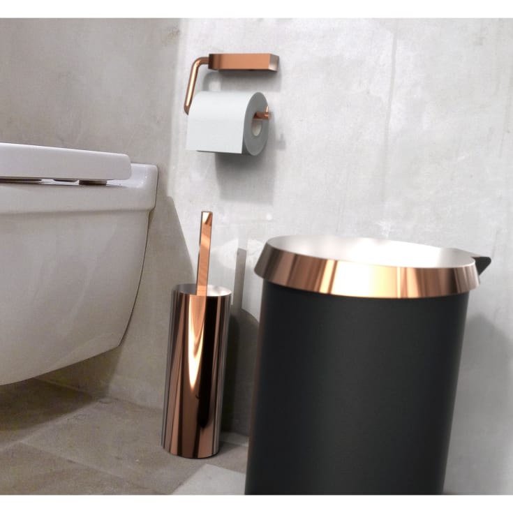 Frost Quadra toiletrulleholder 3, poleret kobber