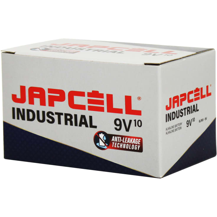 Japcell Industrial 9V batterier, 10 st.