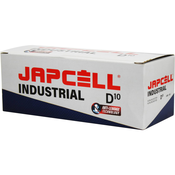Japcell Industrial D batterier, 10 st.